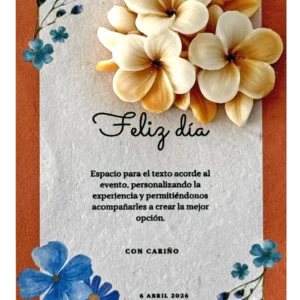 Tarjeta sembrable con vela aromática en cera de soja para regalo empresarial sostenible